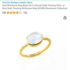 Danique handmade moonstone ring. NIB. Size 9